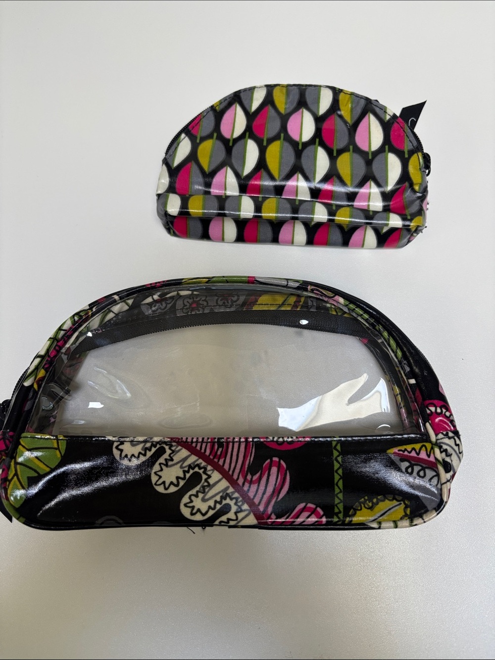 Vera Bradley Clear Cosmetic Bag Duo in Rio pattern